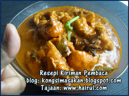Resepi Kari Ayam Santan Pekat