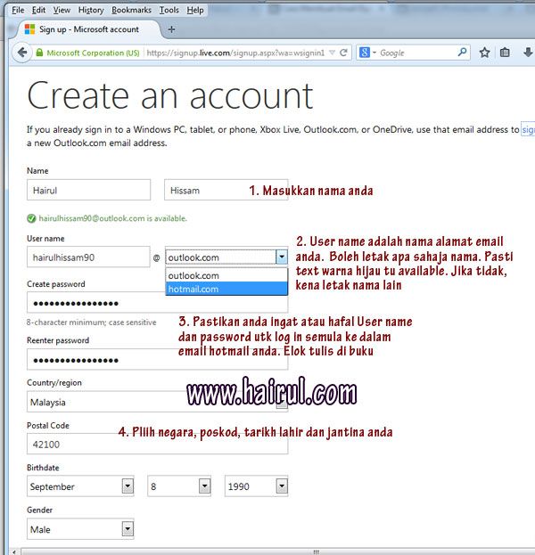Cara Membuat Alamat Email Id Paling Mudah Dan Cepat Chef Hairul Hissam