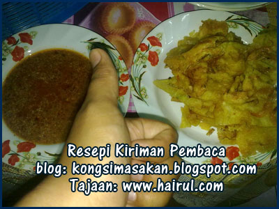 Resepi Cucur Udang dengan Kuah Kacang  Hairul.com