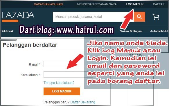 Cara Daftar Register Lazada Terkini Untuk Shopping Online | Chef Hairul HIssam